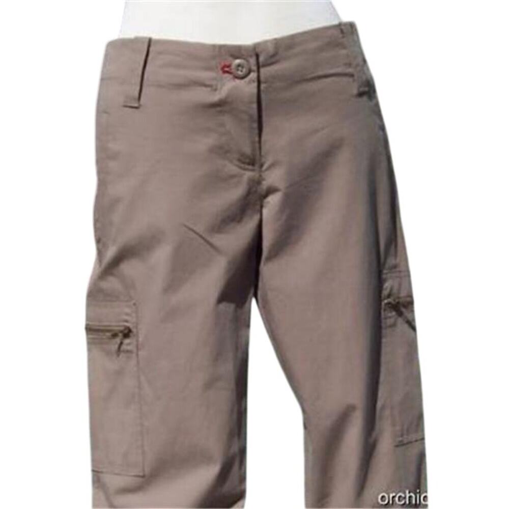 Cache Cocoa Cargo Zipper Pockets and Legs Pant Jean Detail Stitching $98 NWT New